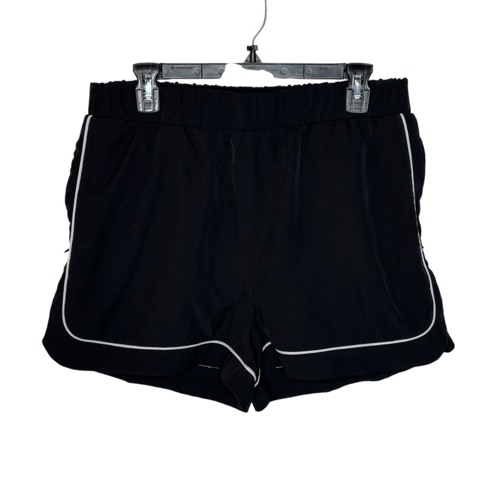 Daisy Fuentes Fit Athletic Shorts Size XL Black Lounge Zipper Pockets 3” Inseam